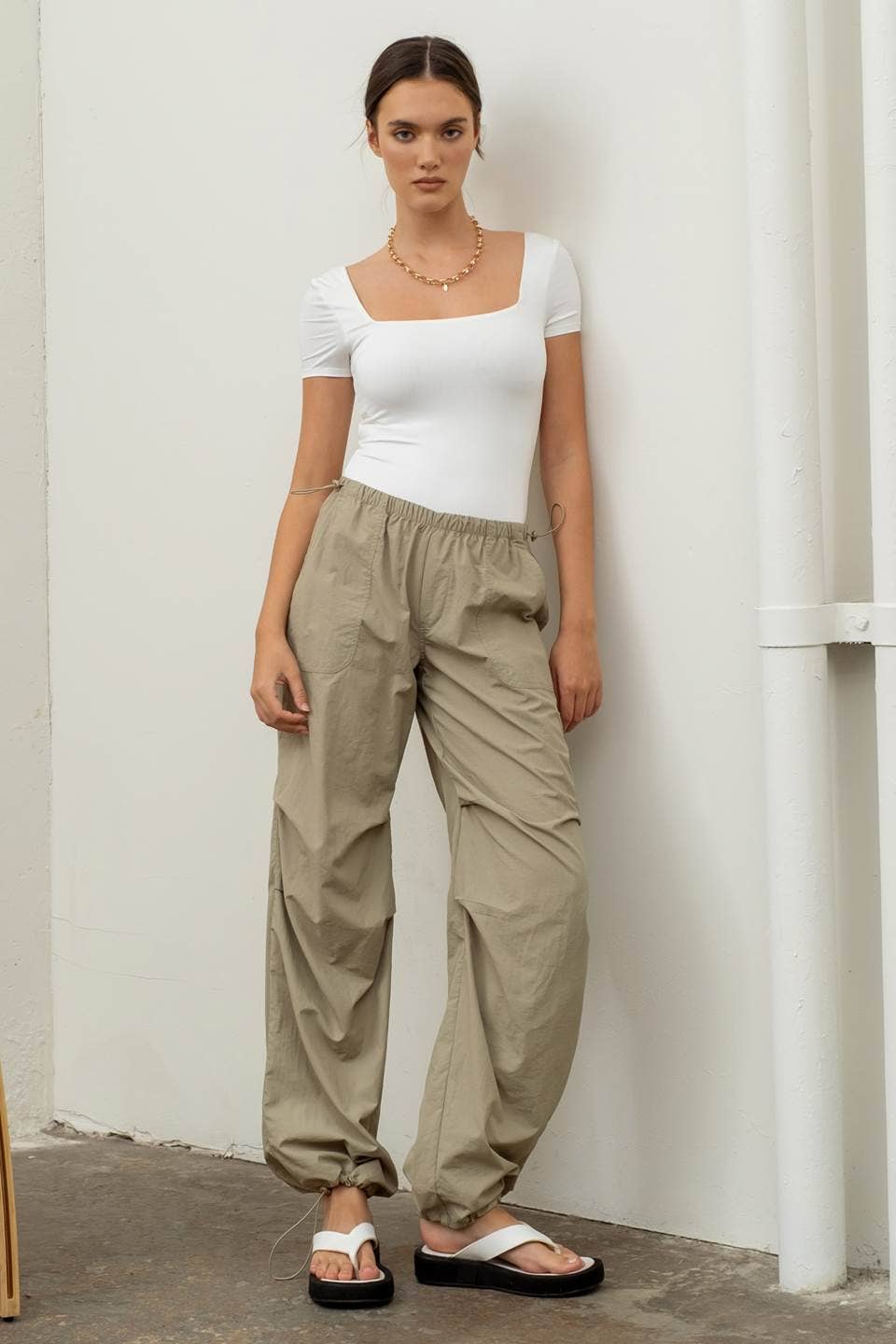 Aspen Drawstring Wide Leg Pants