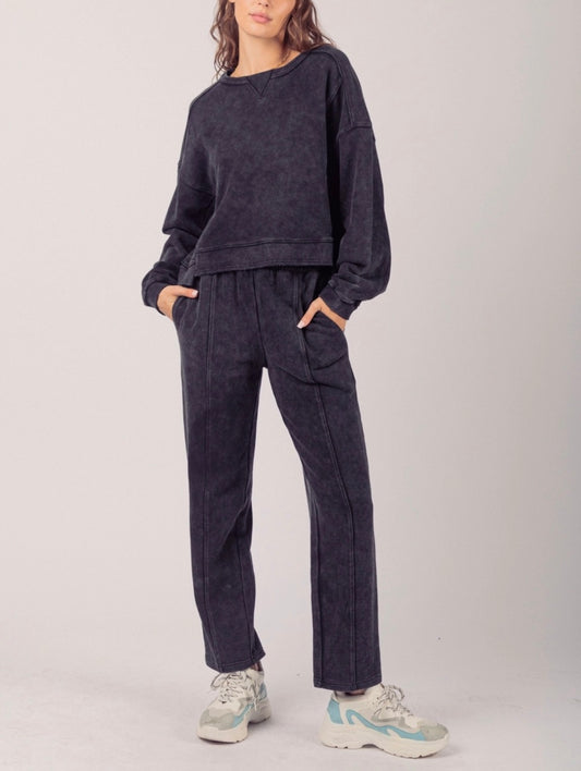 Avery Washed Comfy Knit Pants