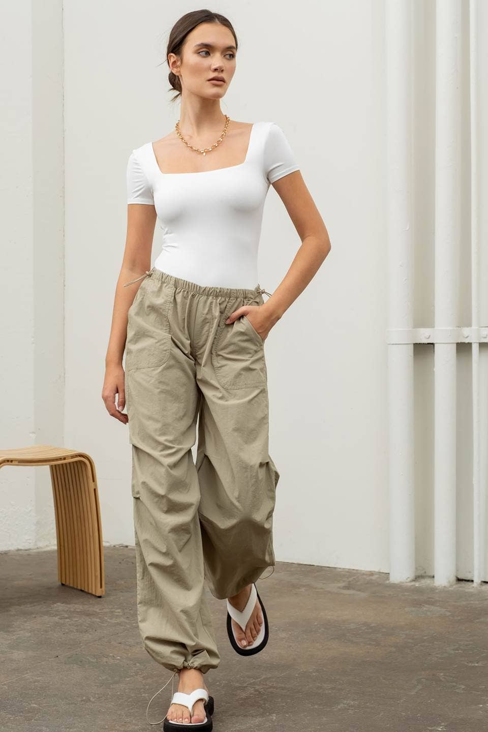 Aspen Drawstring Wide Leg Pants